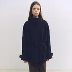 vent wool half coat (black)