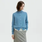 Turtleneck Cardigan (Powder Blue)