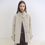 vent wool half coat (oatmeal)