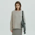 [11/6 예약발송] Milos Boat Neck Knit (Oatmeal)