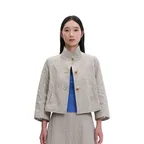 PANEL SHORT JACKET (BEIGE)