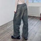 [9차 리오더/사이즈 추가] CINCH BACK CURVED JEANS-BLUE
