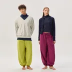 Diagonal jogger pants (Fleece ver.)  (Unisex)_4 Colors