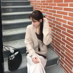 [령은PICK] CASH WOOL DEEP V_NECK KNIT_SAND BEIGE