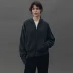 Pound hooded zip-up (Charcoal)