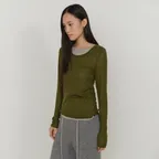 레이어드 울 티셔츠 (4COLOR)