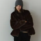 Carol fur jacket_brown
