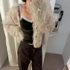 Poppy hairy knit_beige
