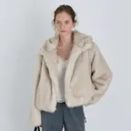 Fox fur hooded jumper_2colors
