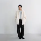 REVERSIBLE FUR SHEARLING COAT [IVORY]