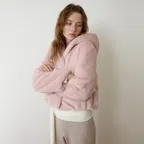 A SOFT FUR JACKET_PINK