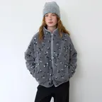 A FLOWER FLEECE JUMPER_GREY