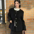 Amelie Wool Half Coat-Black