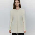 Alpaca blend half coat_ivory