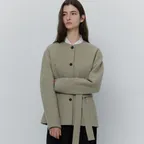 estelle wool jacket_melange beige