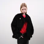 Reversible Fur Puffer Jacket (Black)