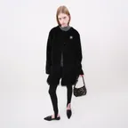 Half-and-Half Fur Coat (Black)
