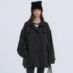 [3rd] Washed Fleece Field Jacket - Khaki