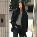[3rd] Washed Fleece Field Jacket - Charcoal