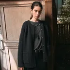 Nell Cable Cardigan(Charcoal)