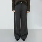 클래식 원턱 와이드 윈터 슬랙스 (Gray/Mocha brown)_2GWUPT01