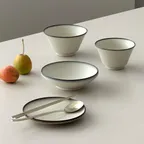 니코트 피넛브라운 1인 그릇세트 4P MADE IN JAPAN