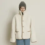 signature reversible shearling mustang - taupe