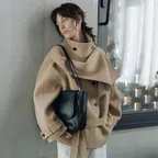Hand-made Belted Half-Coat SW6XH407-92