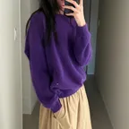 [29CM 단독] AINEE ANGORA KNIT_PURPLE