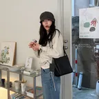 [지니 PICK] ANC SOFT STRING SHOULDER BAG_BLACK