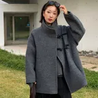 [한겨레 PICK] (CT-1495)HAIRY WOOL OVERSIZED TOGGLE HALF COAT