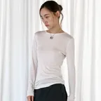 [토모토모, 여울 PICK] 울 텐셀 라운드넥 긴팔 티셔츠 MDTS111_6 Colors