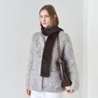 Faux Fur Long Muffler(Brown)
