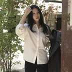 [곰송이 PICK] HIGH-DENSITY COTTON SHIRT (TBL4081WH)