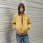 CORDUROY POCKET BOMBER JACKET_CREAM