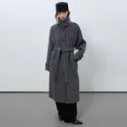 [무료반품] Brushed Wool Balmacaan Coat Charcoal grey