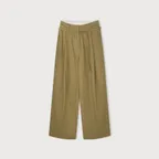 STRAP WOOL TROUSER (KHAKI STRIPE)