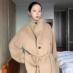 [1st] Wool Cowl Neck Belted Coat KW6WH3020_92