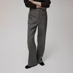 Duni Wool Slacks (Brown Herringbone)