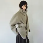 BLISS WOOL HIGH NECK COAT_SAGE GREY