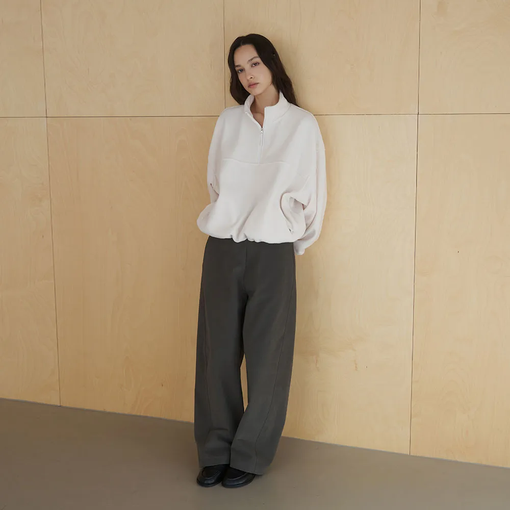 Margot warm barrel pants_khaki brown