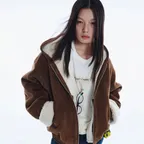SHEARLING HOODIE JACKET_CAMEL [LC264JP05CM]