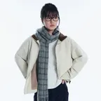 PEACHED COTTON SHEARLING JACKET_IVORY [LC264JP04IV]