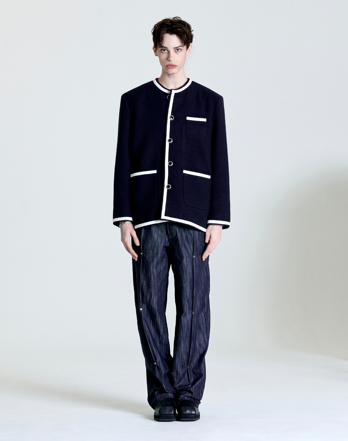 【LA MER MA MAISON】22SS★ TWEED JACKET MUSINSA | LA MER MA MAISON TWEED JACKET IVORY