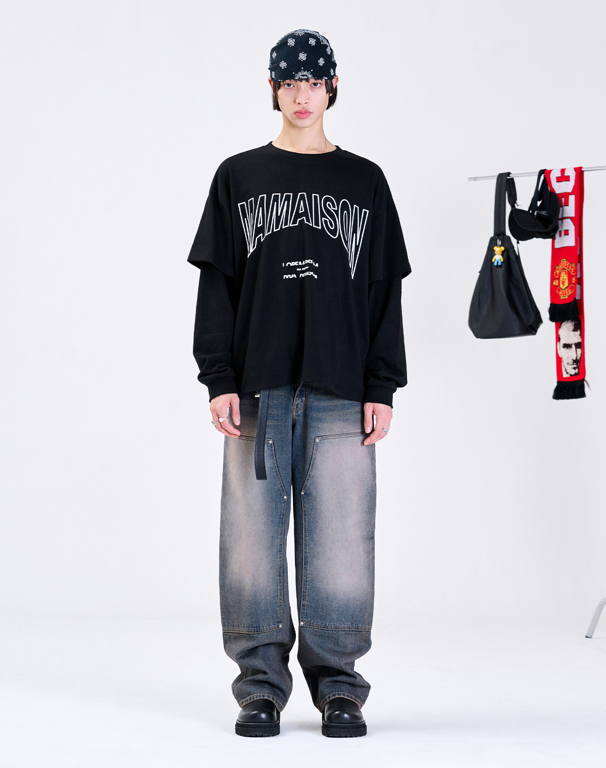 LA MER MA MAISON】23FW☆ STITCH LINE DENIM PANTS 감도 깊은