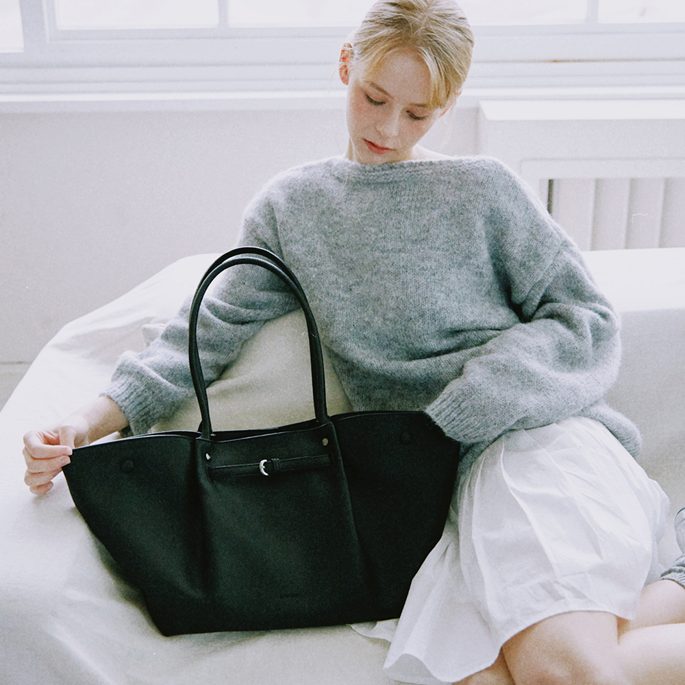 【ELBATEGEV】Leather Ring Mesh Bag_3colors ☆送料関税込み☆ Large - 엘바테게브