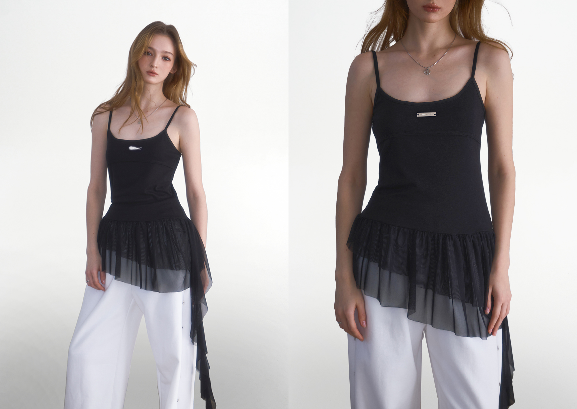 ◆Rose Frantz◆ Mesh Dot Tie Top Beige 감도 깊은 취향 셀렉트샵 29CM