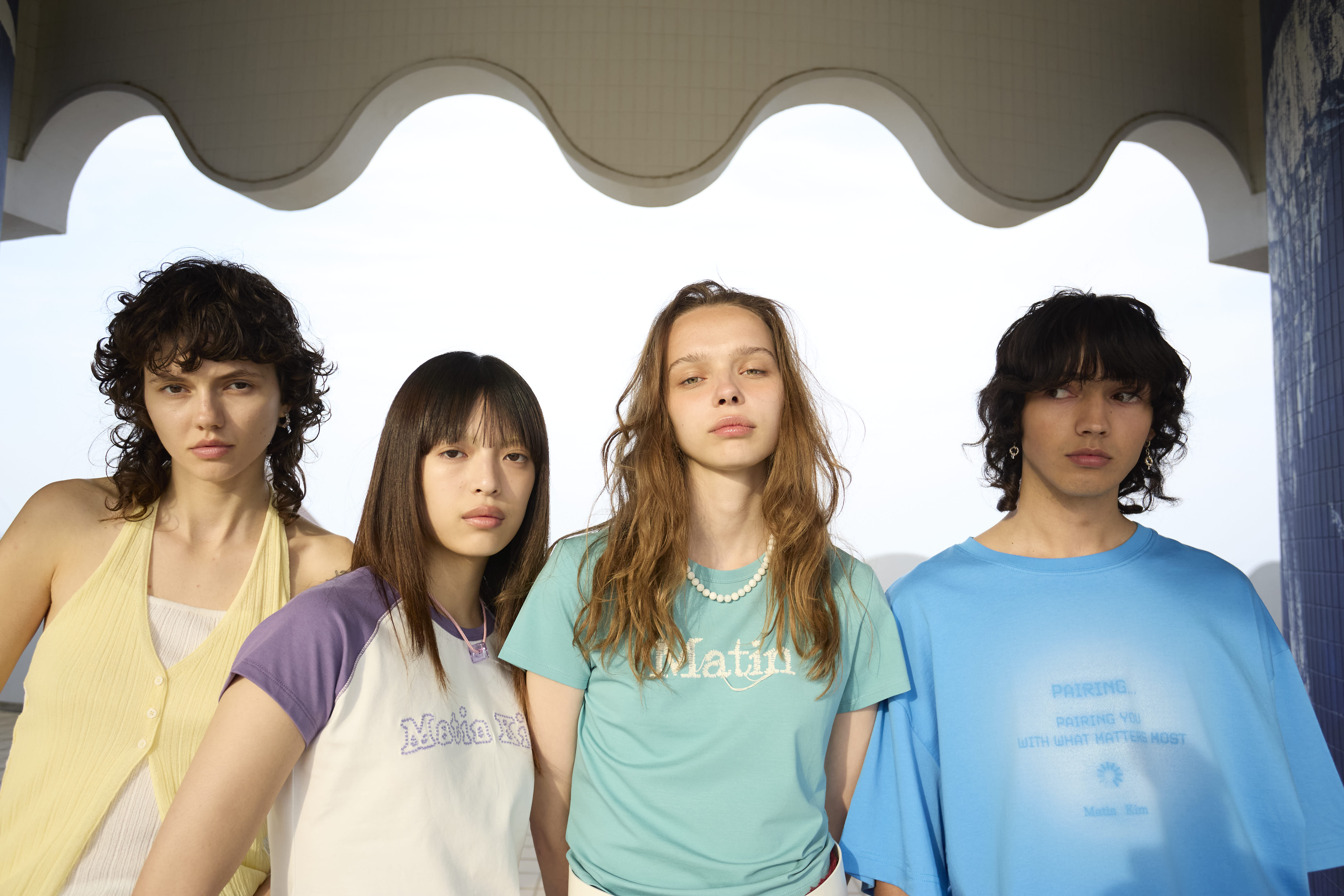 Martinkim Mサイズ 水色 韓国 MATIN KIM]☆韓国人気☆MATIN KIM LOGO COATING JUMPER (Matin