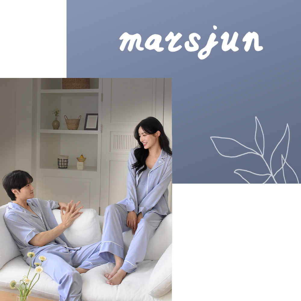 ルームウェア・パジャマ MARSJUN room no.110 Clover slip purple 마스준 room no.110 Clover slip purple