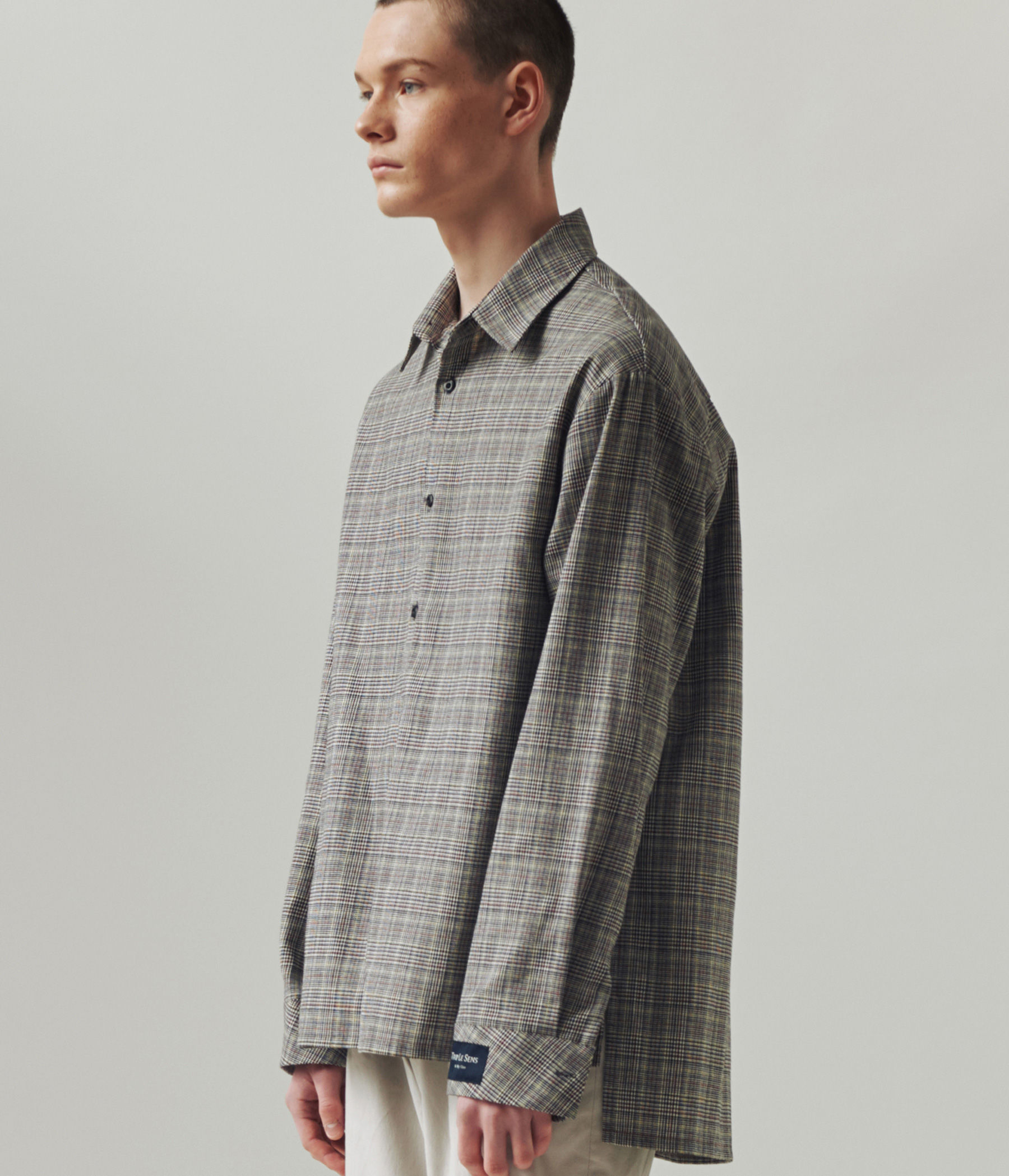 c0mi リメイク check shirt docking no-sleeve（NOVA CHECK